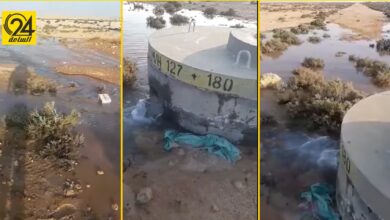 "النهر الصناعي": "وصلة غير شرعية" تسببت في تسرب مائي كبير بمسار "أجدابيا- سلوق"