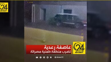 عاصفة رعدية تضرب منطقة طمنية مصراتة