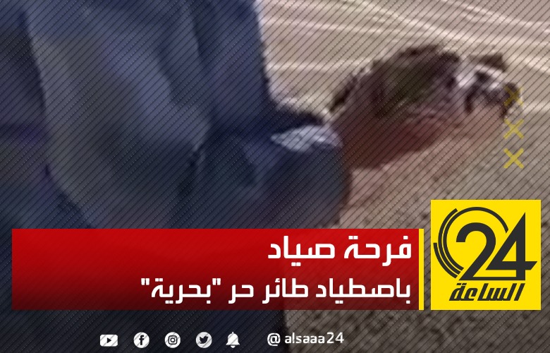 فرحة كبيرة لصياد تمكن من اصطياد طائر حر (بحرية) بين طبرق والجغبوب بعد 20 سنة