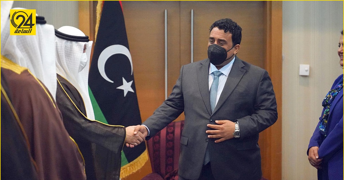 المنفي يستقبل وزير خارجية الكويت قبيل انطلاق مؤتمر مبادرة "استقرار ليبيا"