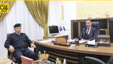 وكيل الداخلية يقف على أعمال تأمين مراكز الانتخابات بترهونة