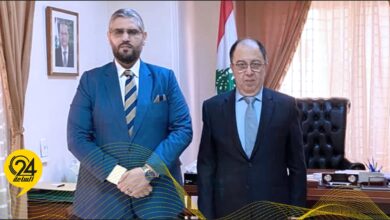 مندوب ليبيا بالجامعة العربية يبحث مع نظيره اللبناني تعزيز العلاقات