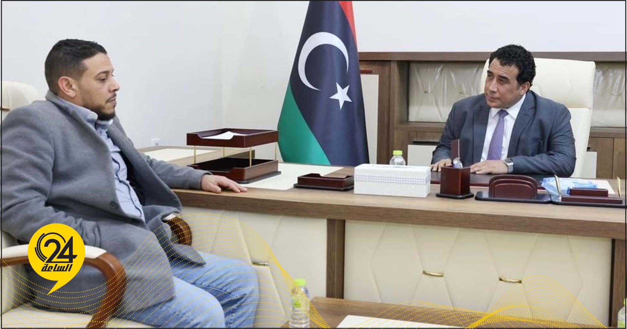 المنفي يبحث مع عضو مجلس النواب عن طبرق تطورات الأوضاع في ليبيا