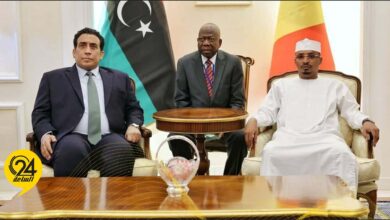 المنفي يناقش مع رئيس تشاد  آليات تنسيق الجهود لحماية الحدود ومكافحة الإرهاب