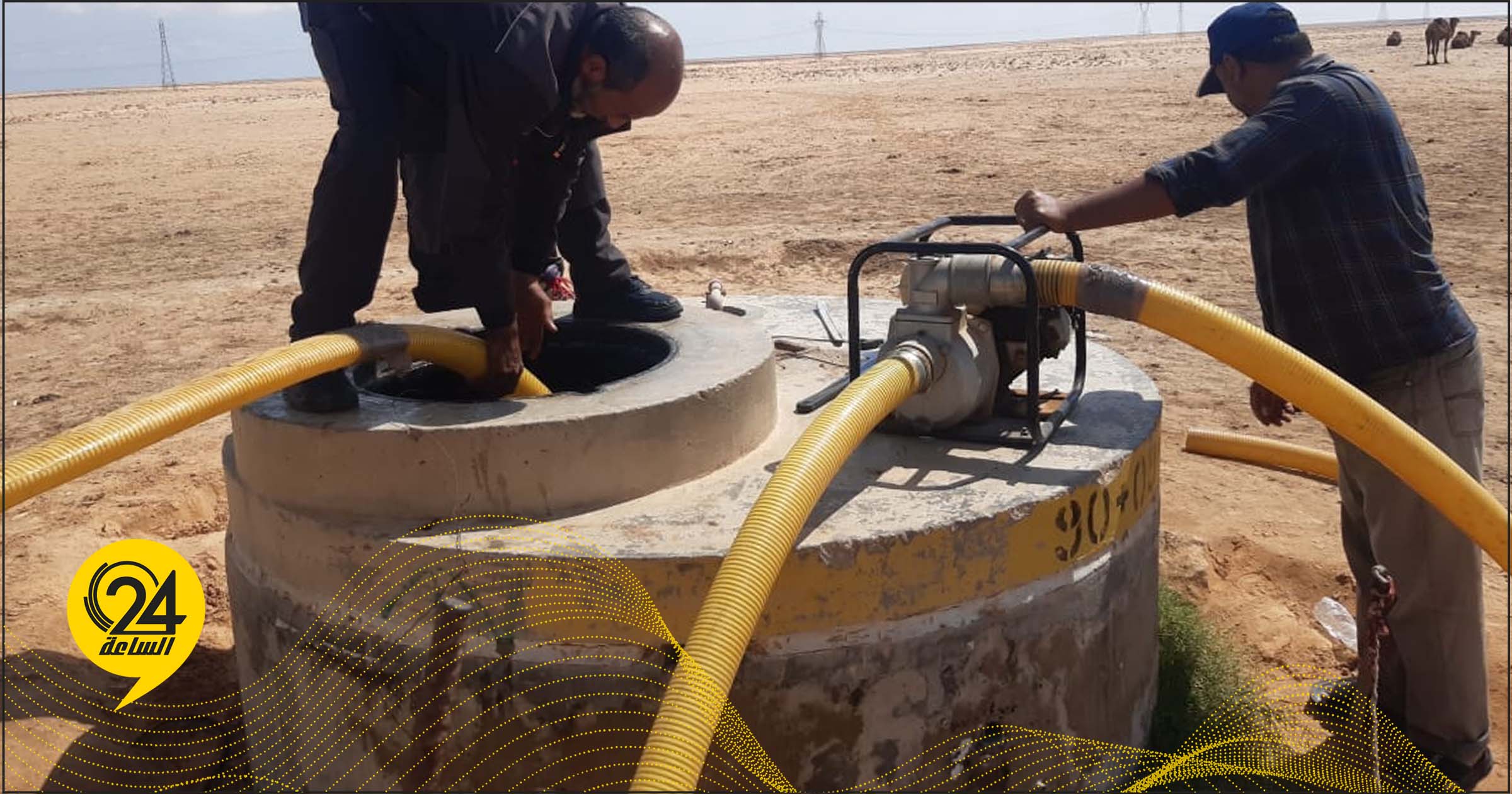 النهر الصناعي: تعرض خط القرضابية لاعتداء من قبل رعاة الإبل