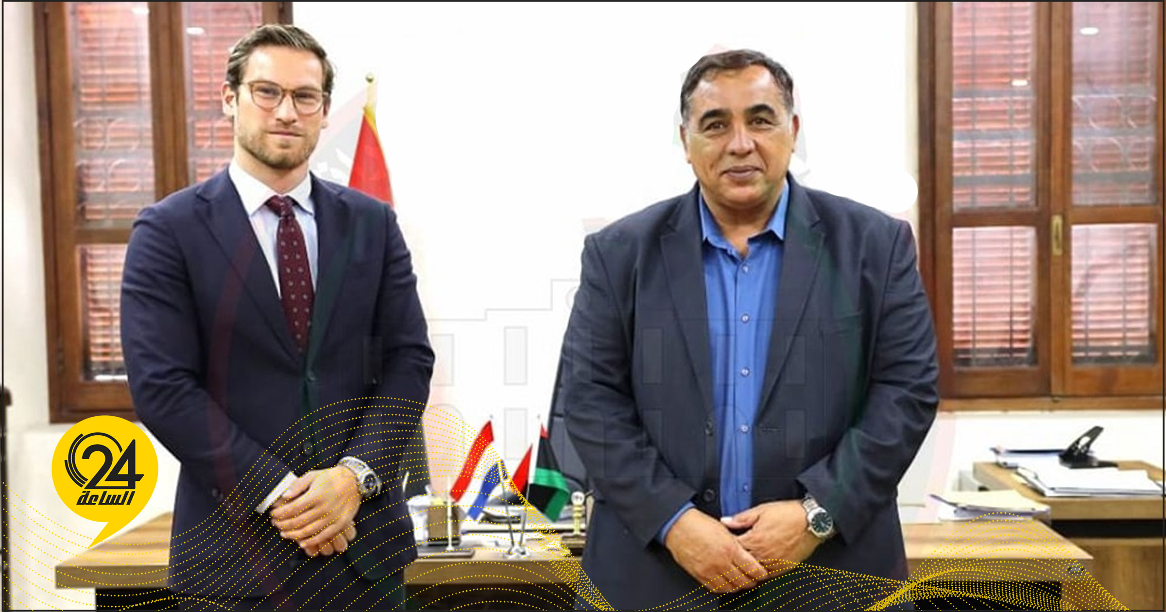 لبحث أطر الشراكة.. عميد مصراتة يستقبل الملحق التجاري بالسفارة الهولندية