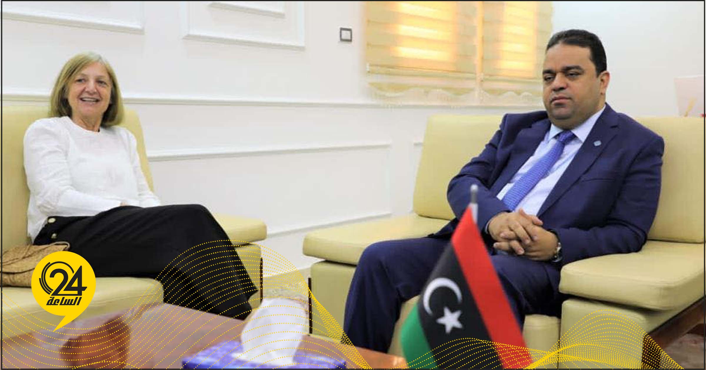 خلال لقائها العابد.. السفيرة الفرنسية: على استعداد لتقديم الدعم والتدريب المهني للشباب الليبي