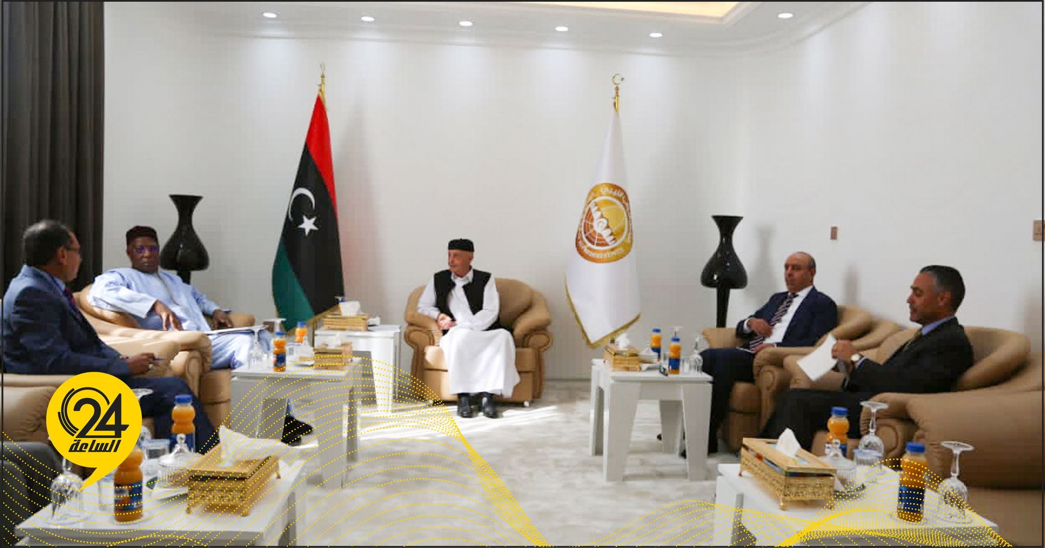 عقيلة صالح يناقش مع باتيلي سُبل الوصول إلى إنهاء الأزمة الليبية