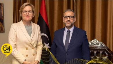 خلال لقائها "المشري".. السفيرة البريطانية: ندين محاولة منع مجلس الدولة من الاجتماع
