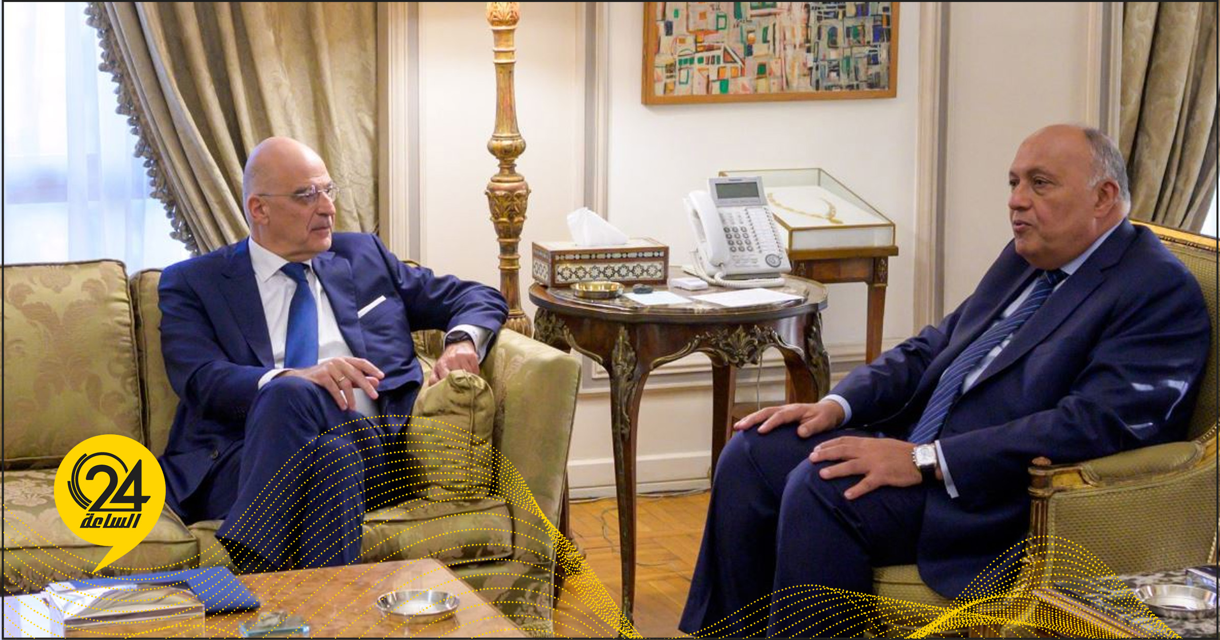 وزير الخارجية اليوناني يبحث مع نظيره المصري "الأزمة الليبية" وملف شرق المتوسط