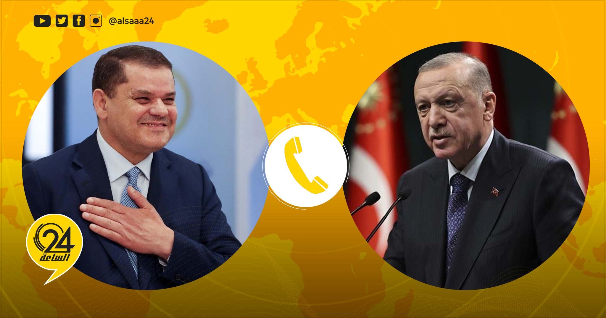 الدبيبة لـ«أردوغان»: نقف إلى جانبكم في التداعيات التي خلفها الزلزال