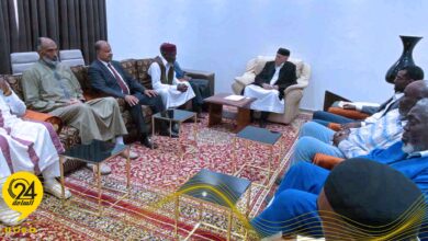 عقيلة صالح يناقش مع وفد من أعيان الجغبوب سبل إنجاز الانتخابات