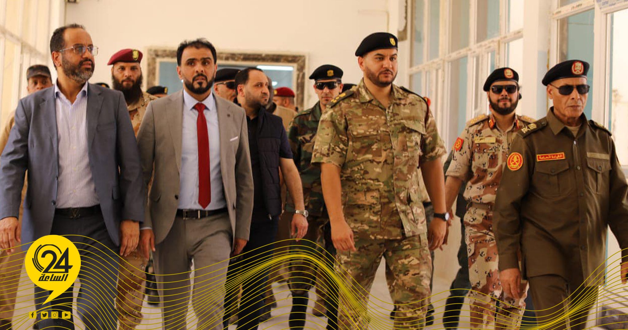وفد من القيادة العامة والحكومة الليبية يزور مدينة سبها