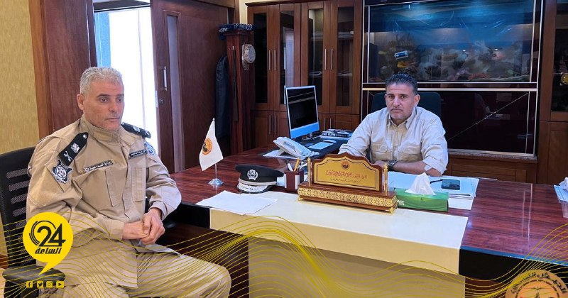 النمروش يناقش مع مدير أمن صرمان "كيفية القضاء التام على كل الجرائم"