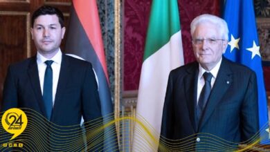 سفير ليبيا الجديد خلال تقديم أوراق اعتماده إلى الرئيس الإيطالي: المنفي يبلغكم تحياته