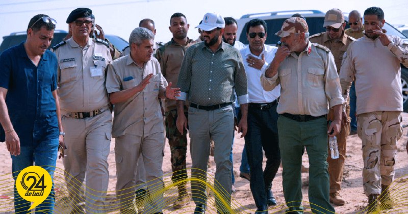 حماد يطلع على أوضاع المتضررين جراء انفجار أحد خطوط النهر الصناعي بإجدابيا