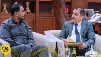 حماد يناقش مع «أبوزريبة» خطط تحسين الخدمات الأمنية