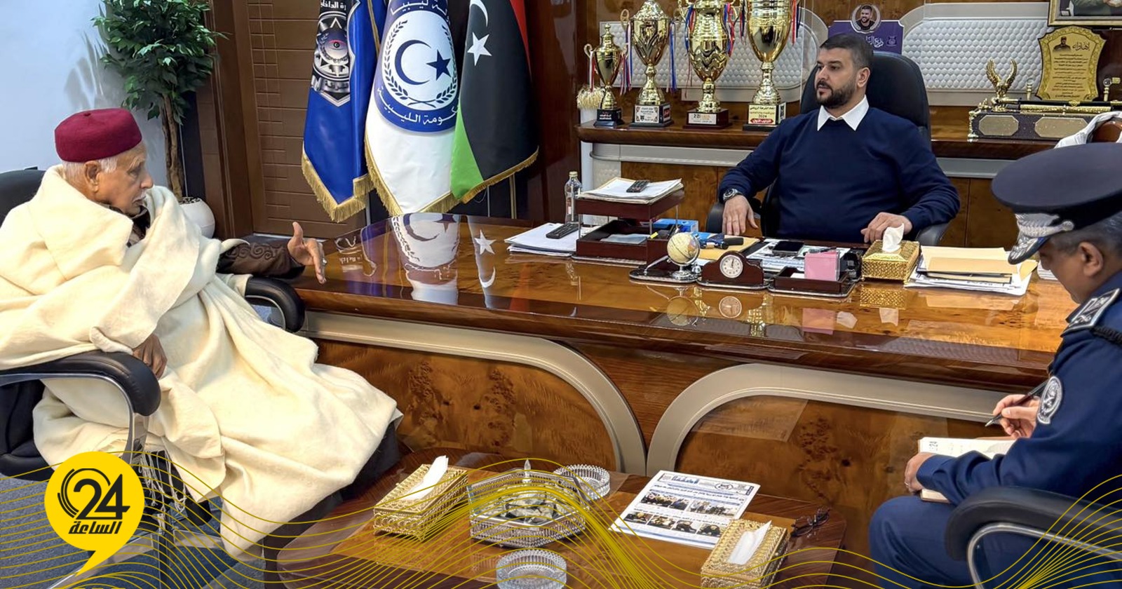 ليبيا – “عقيم” يناقش الوضع الأمني ​​مع شيخ قبيلة الشحيبات