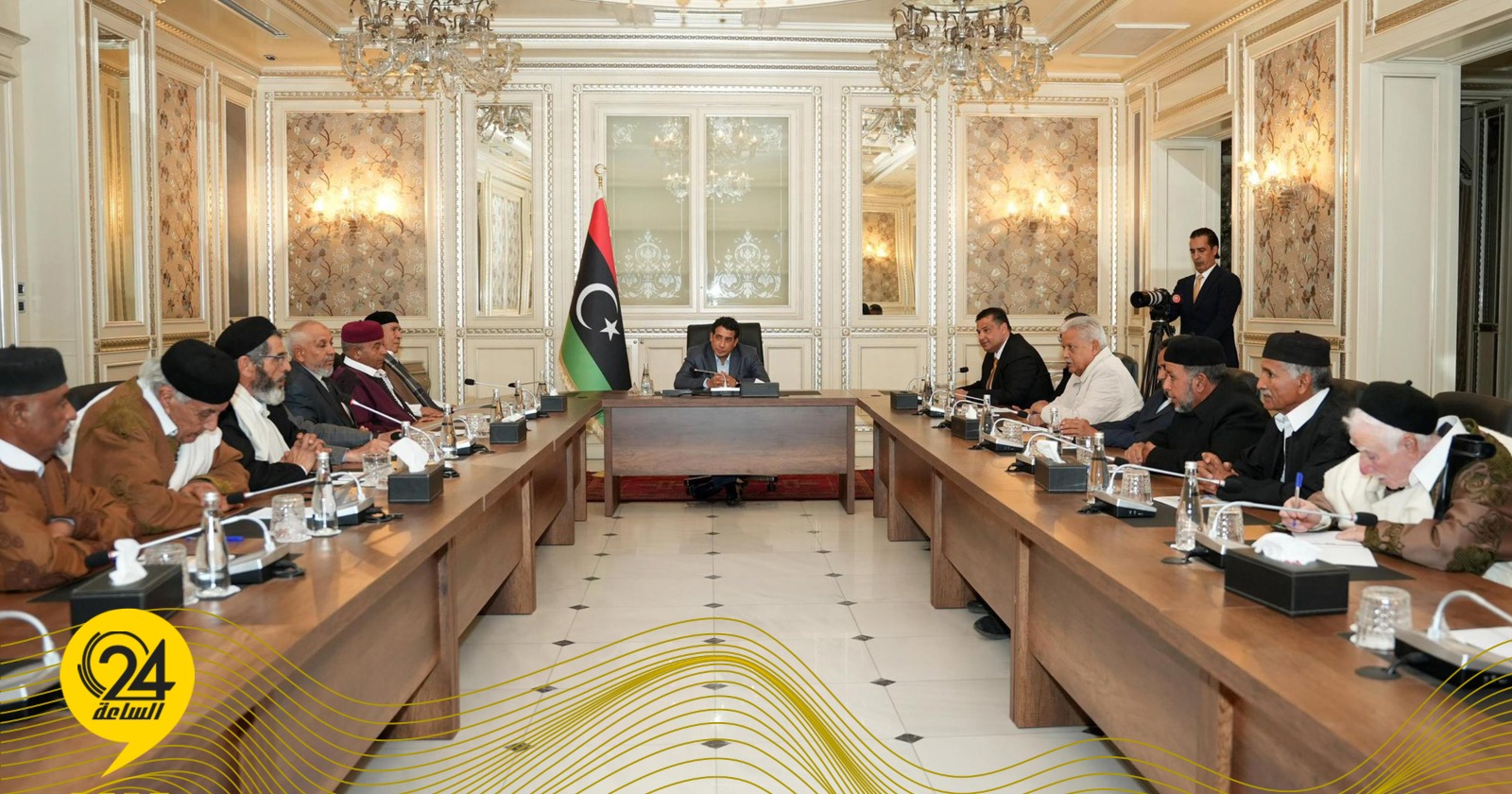 ليبيا – المجلس الرئاسي: المنفي بحث مع وجهاء العجيلات سبل تعزيز حقوق مدينتهم