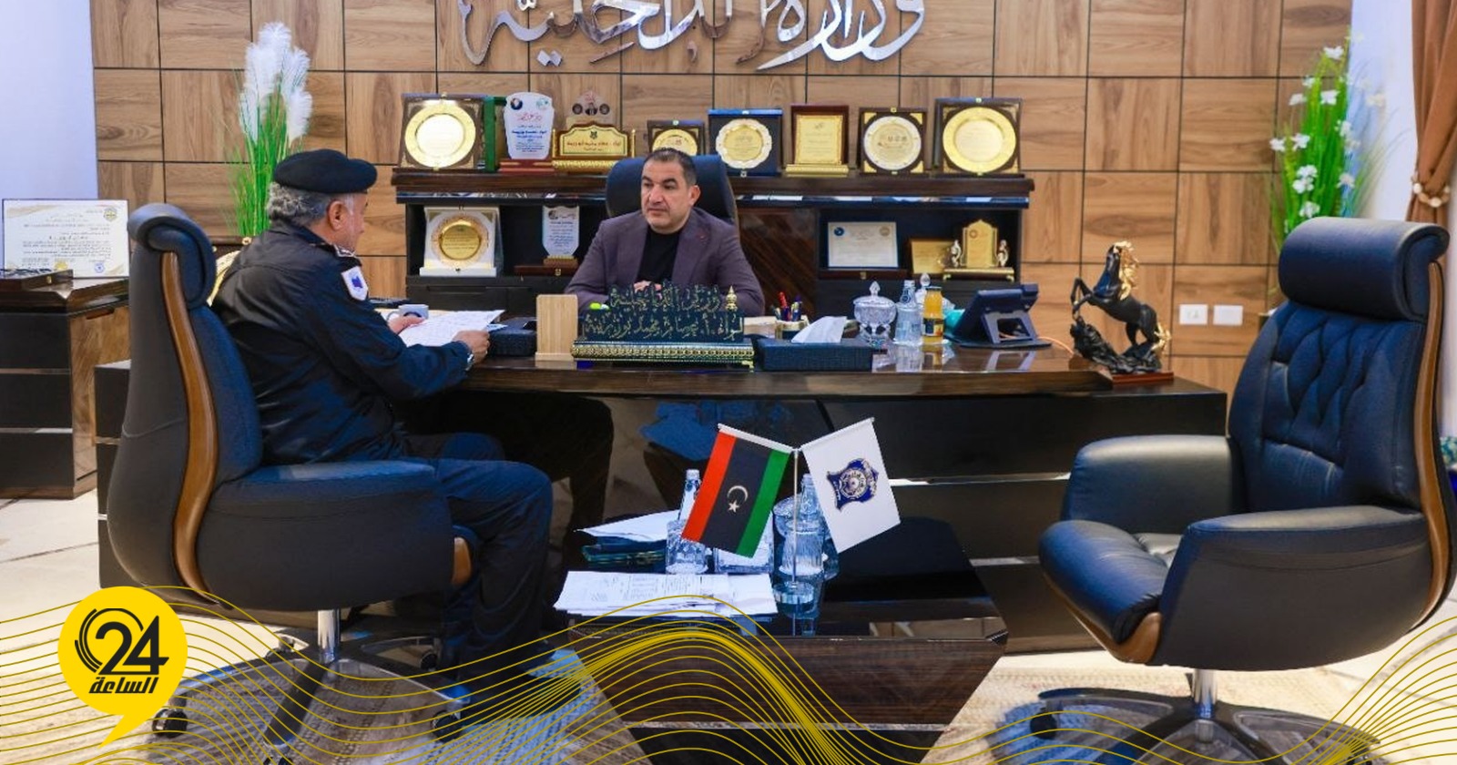 ليبيا – أبو زريبة يبحث مع مدير إدارة المنافذ آخر التطورات في تأمين الحدود وتنظيم حركة الدخول والخروج