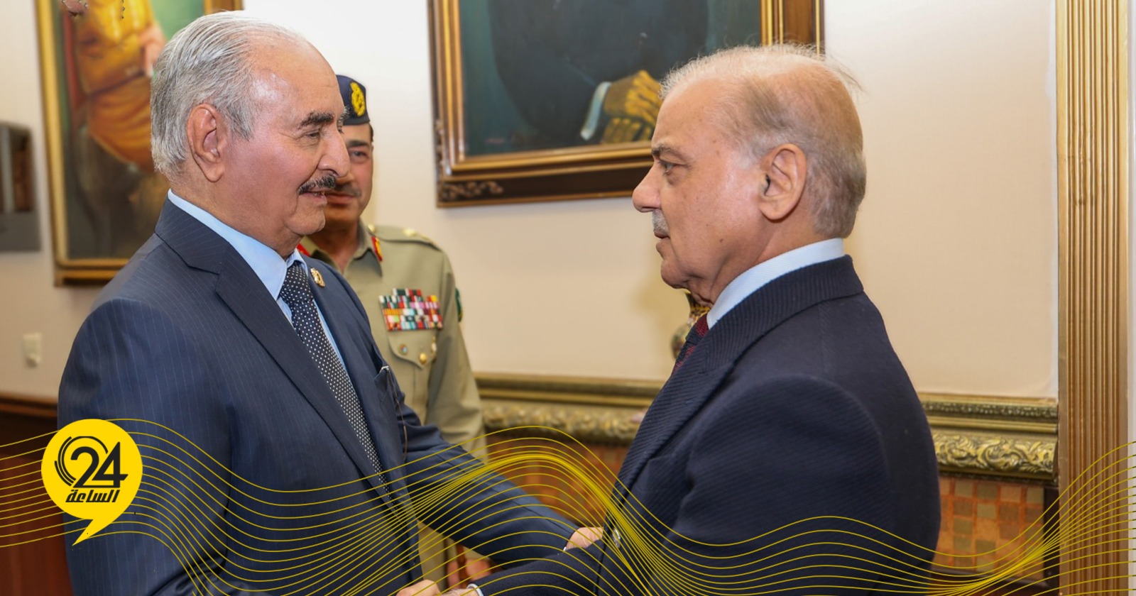 ليبيا – المشير خليفة حفتر يلتقي برئيس وزراء باكستان لتعزيز التعاون الثنائي