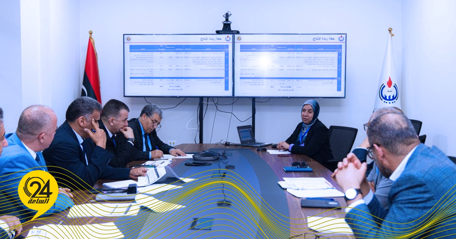 ليبيا – اللجنة الوطنية لزيادة إنتاج النفط تجتمع مع الواحة والزلاف لدعم خطط التنمية