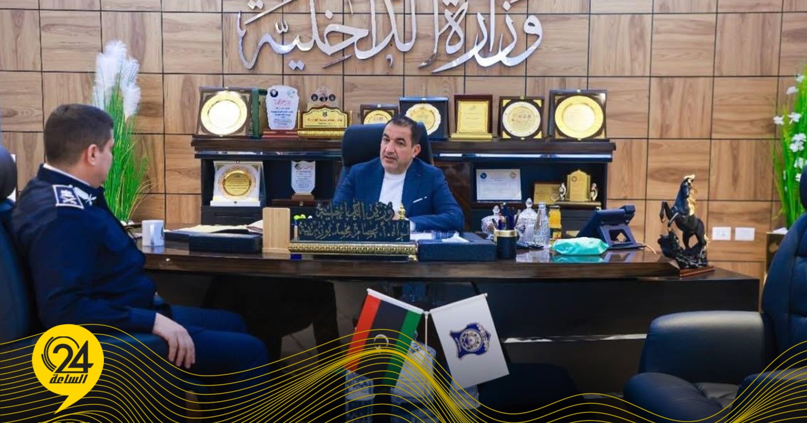 أبوزريبة يبحث مع رئيس مكافحة الجرائم المالية خطة الجهاز لعام 2026