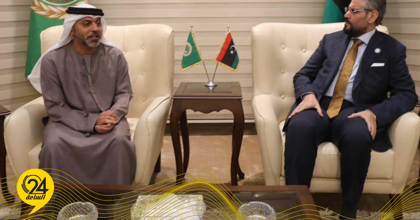 ثابت يبحث مع سفير الإمارات بمصر سبل تعزيز التعاون والتنسيق العربي المشترك. #الساعة24 