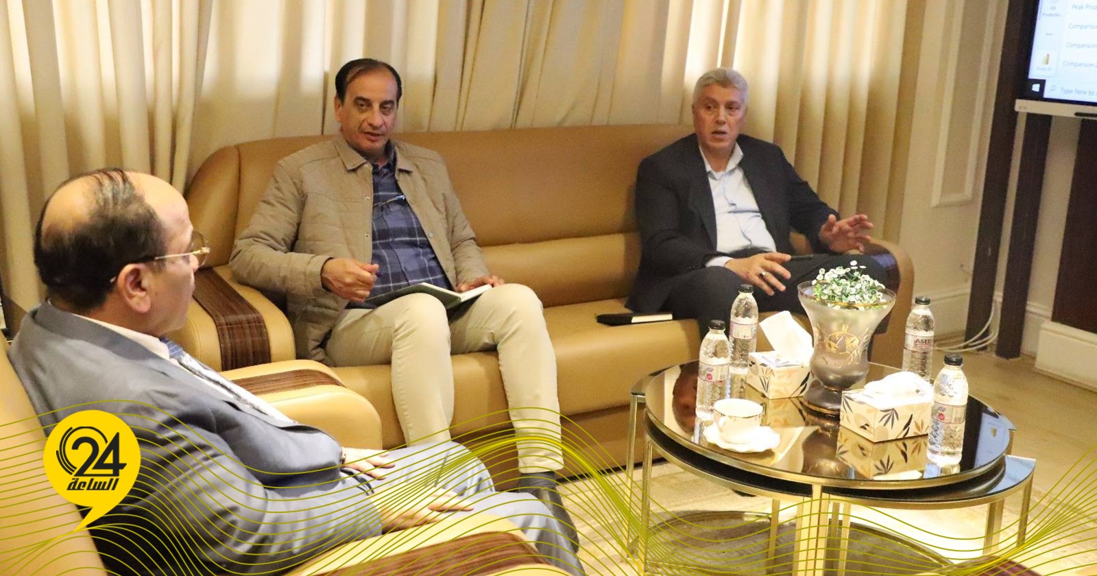 «بن شتوان» يبحث آليات تحسين جودة الخدمات بشركة الخليج العربي للنفط. #الساعة24 