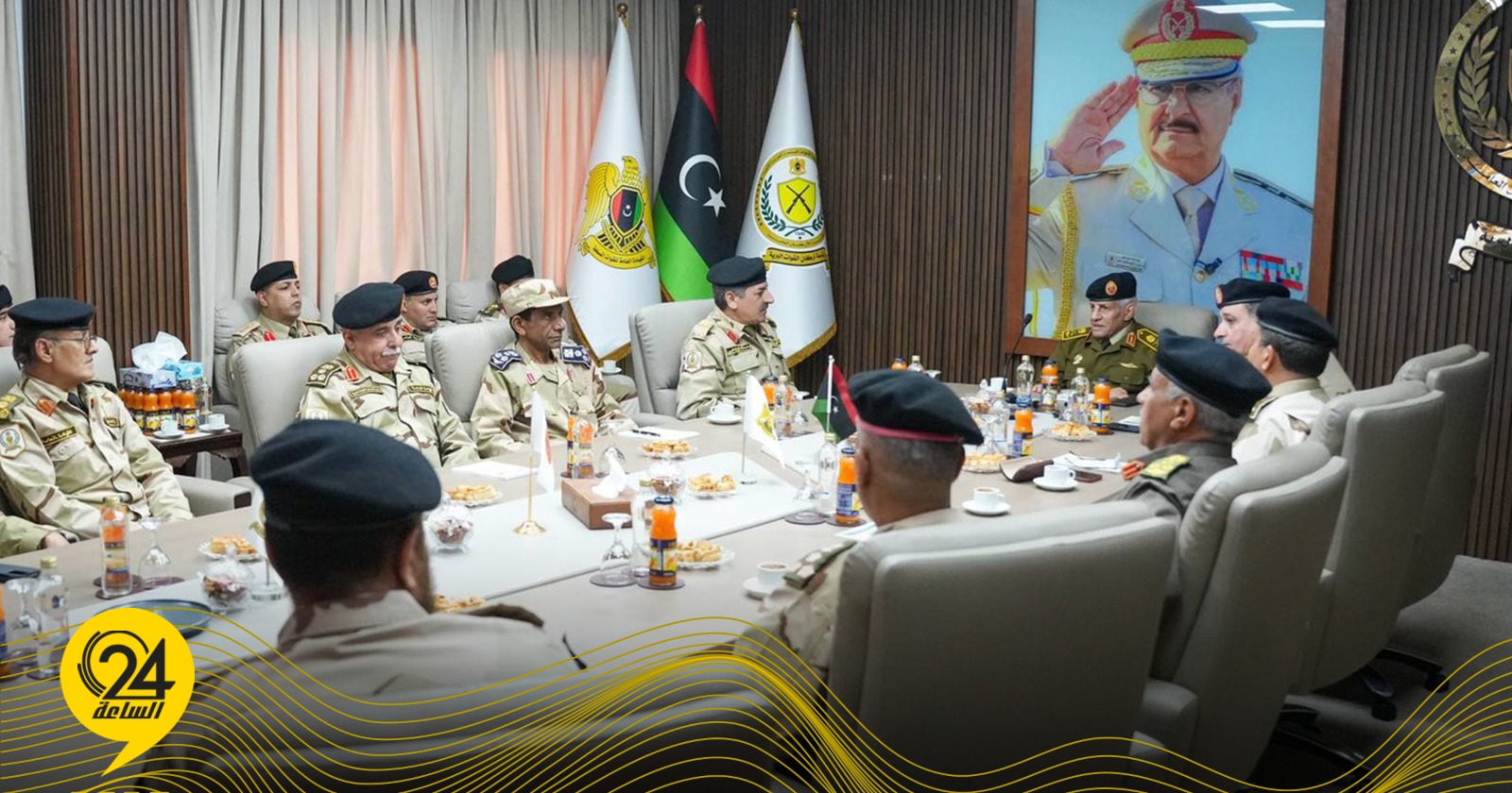 اجتماع موسع بمقر رئاسة أركان القوات البرية في بنغازي لبحث سبل رفع كفاءة العمل #الساعة24 