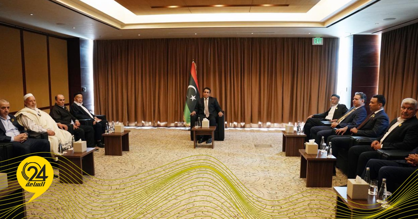 الرئاسي: المنفي اجتمع مع عدد من أعيان مصراتة