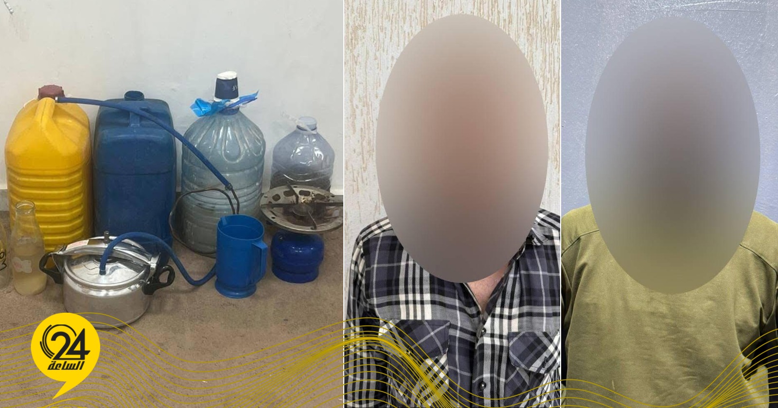 ليبيا – البحث الجنائي يوقف شخصين يديران مصنعا للخمور بسيدي خليفة