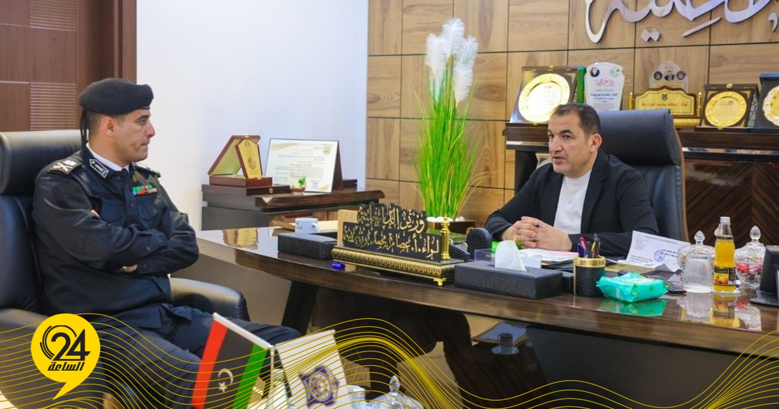 أبو زريبة يناقش مع مدير أمن الجبل الأخضر الأوضاع الأمنية واحتياجات المديرية