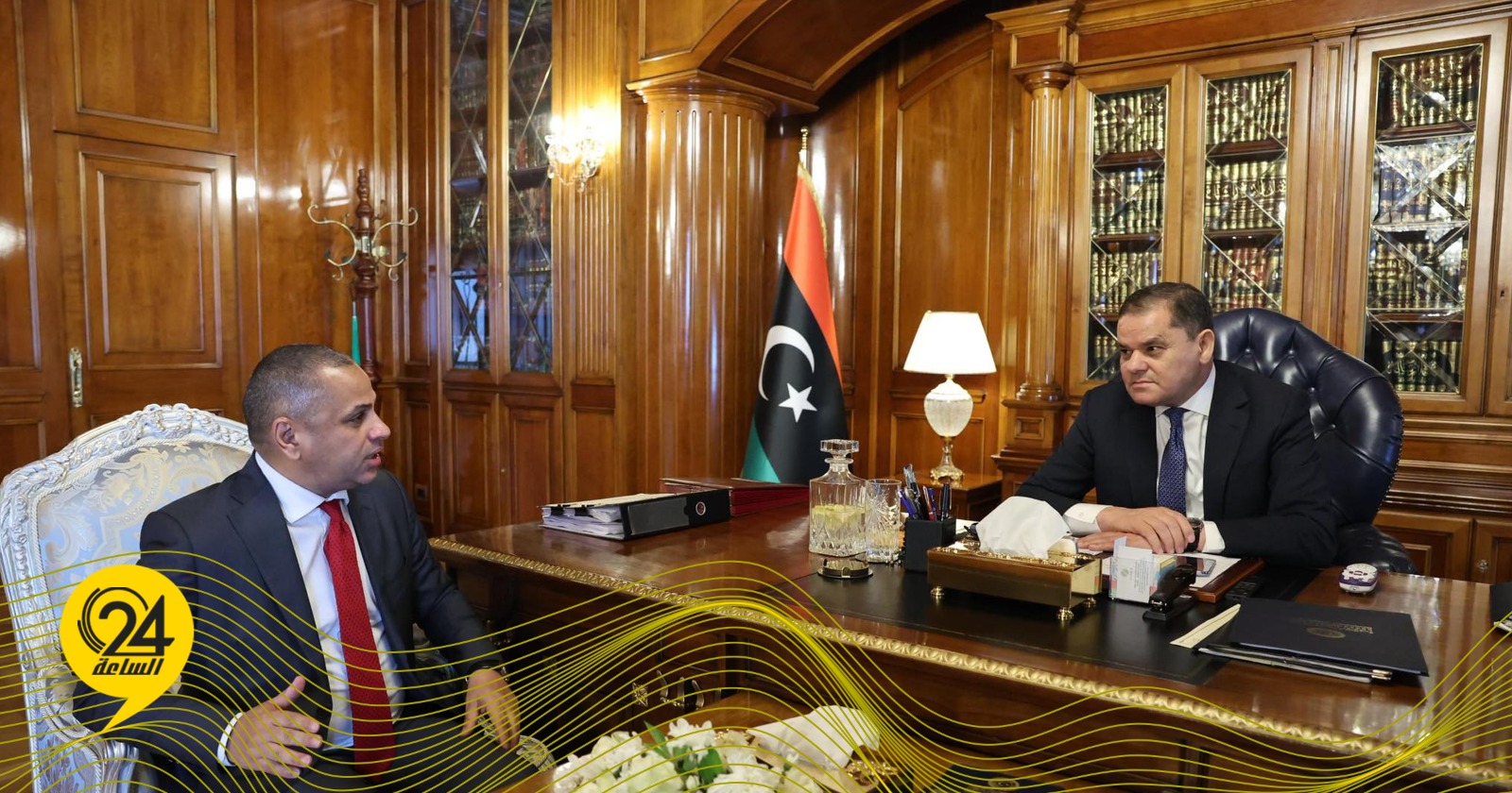 ليبيا – الدبيبة يتابع مع علي محمود آخر تطورات إعادة تقييم أصول الهيئة الليبية للاستثمار