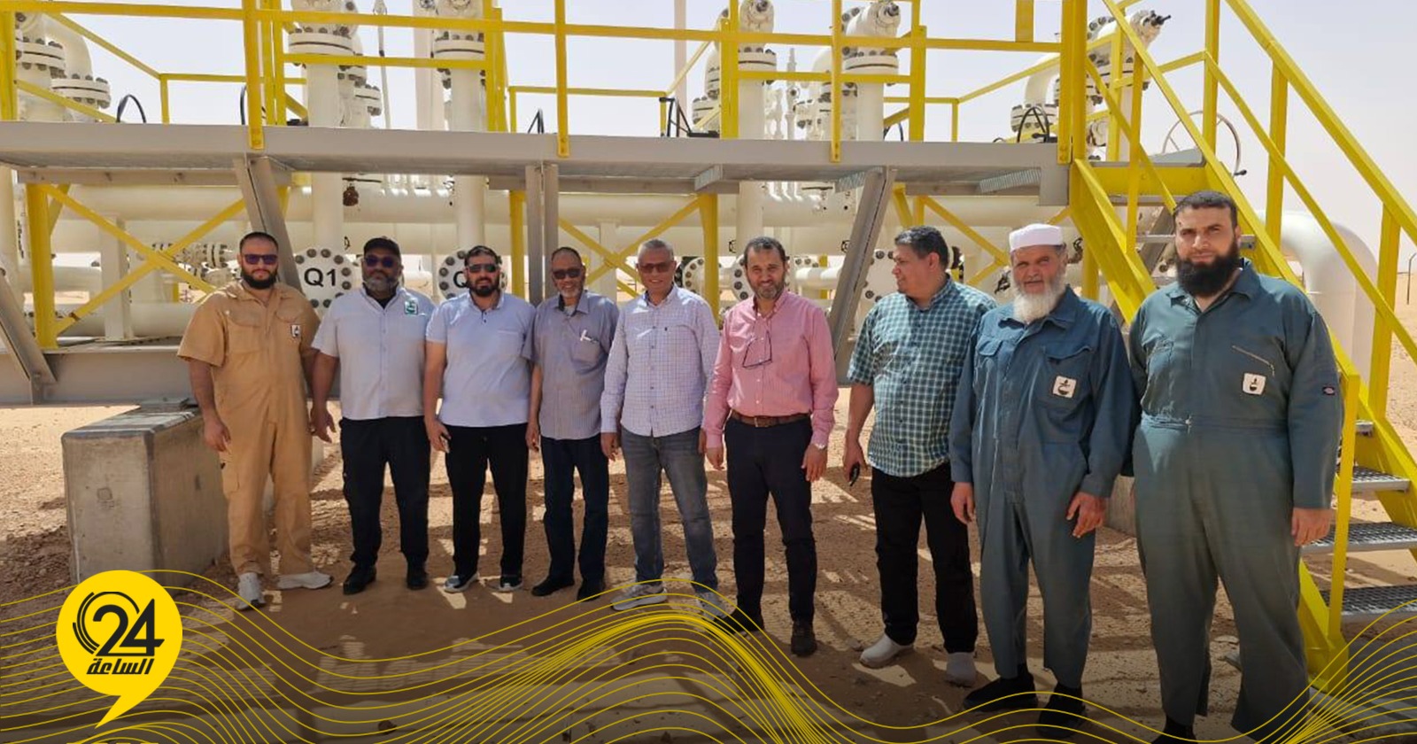 ليبيا – فريق فني وإداري من شركة الخليج العربي للنفط يتفقد حقل سيناون NC100