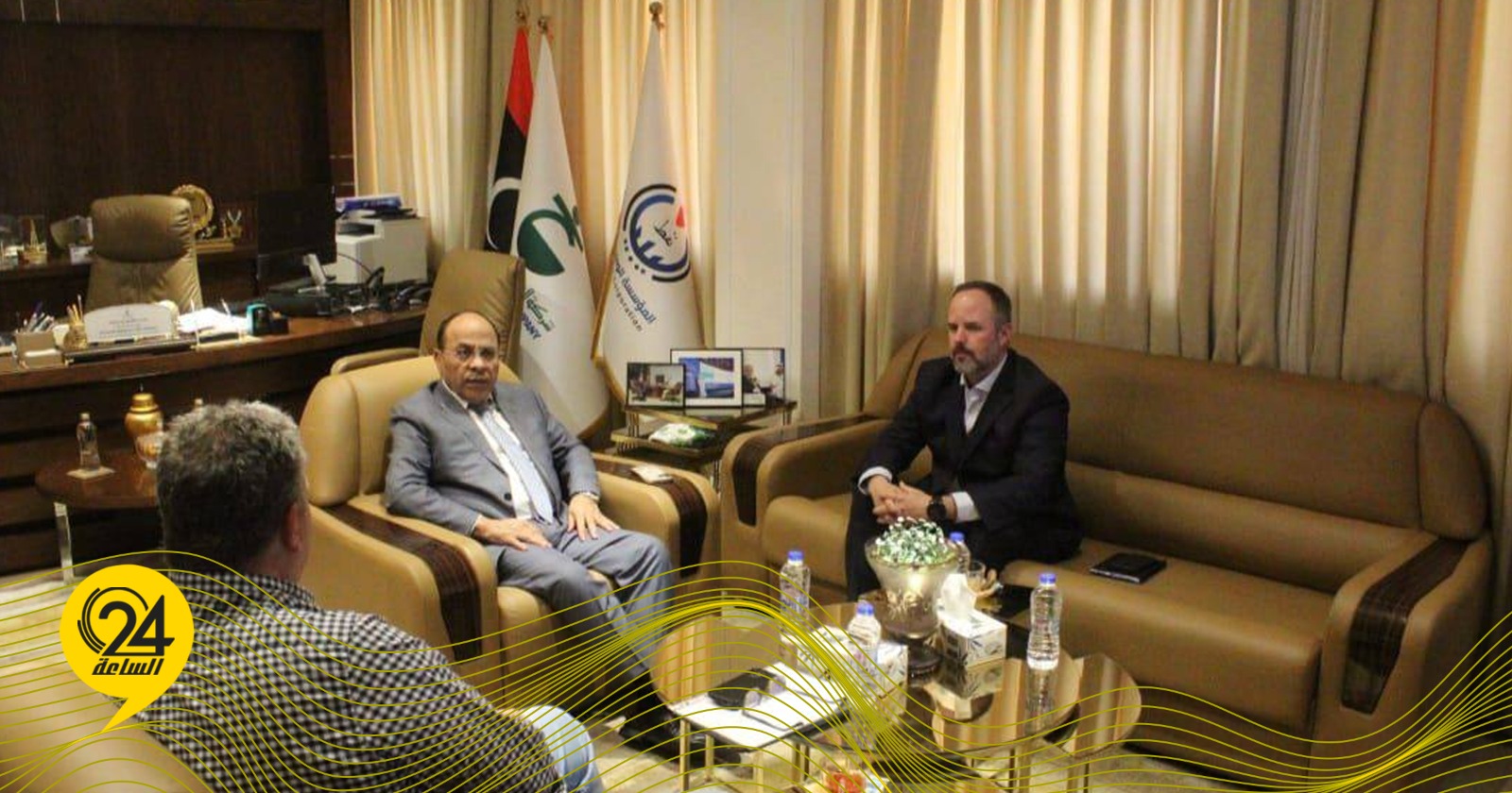 ليبيا – بن شتوان يبحث مع شركة HWP Energy تقنيات معالجة بحيرات المخلفات النفطية ليبيا – بن شتوان يبحث مع شركة HWP Energy تقنيات معالجة بحيرات المخلفات النفطية
