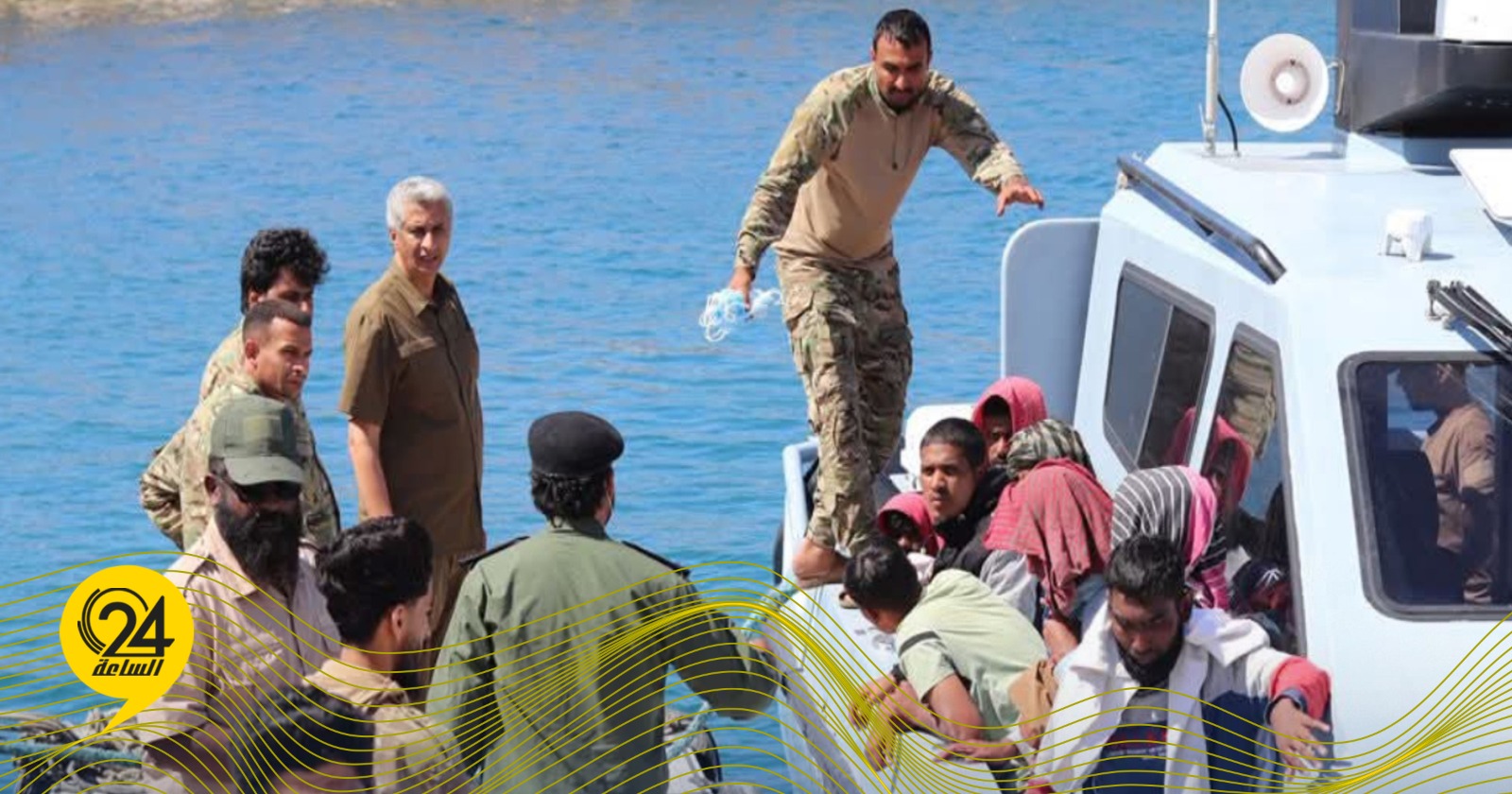 ليبيا – “أمن السواحل”: إنقاذ 38 مهاجراً غير شرعي قبالة مدينة سرت